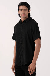 Men Short Sleeve Shirt (Black)